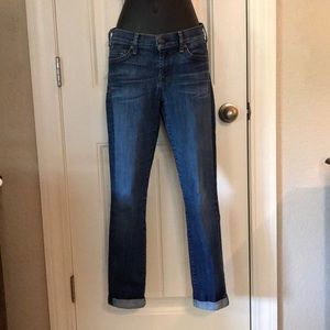 7 For All Man Kind Skinny Crop & Roll Sz 26 Waist